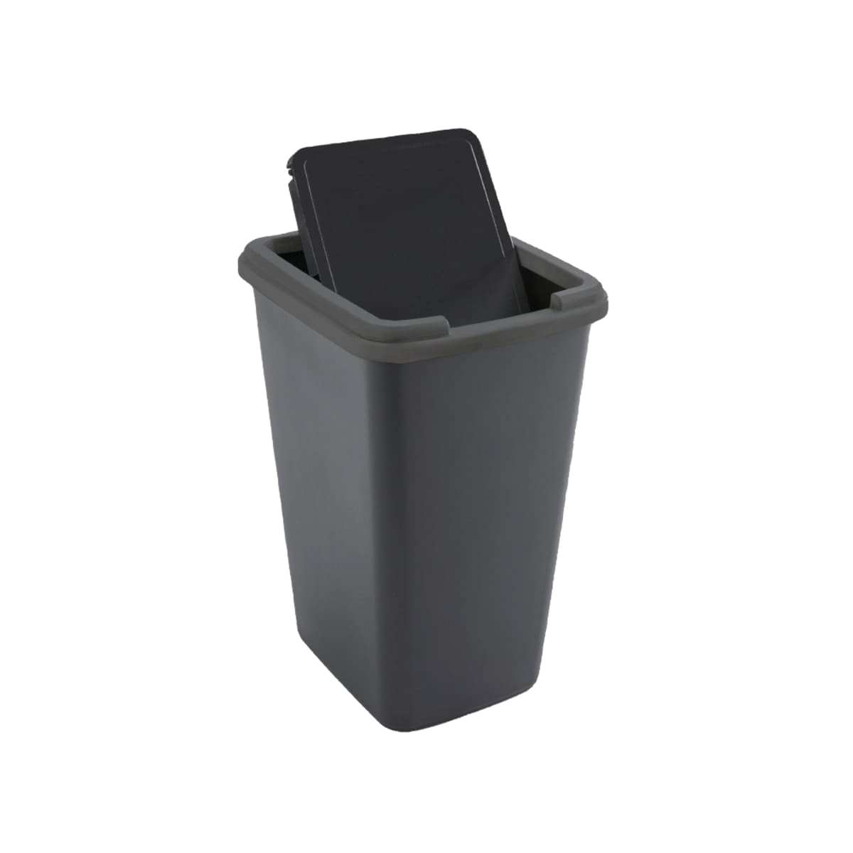 Bricocenter 50Lt- DELINIA DUSTBIN - SWING BLACK - PLASTIC