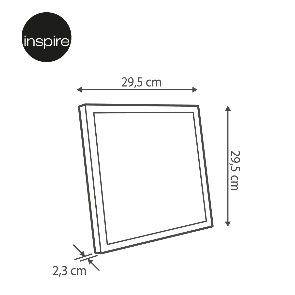 WHITE ALUMINIUM LED PANEL 30X30 CM 13WCCT DIMMABLE