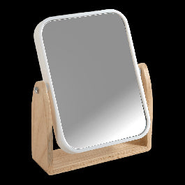 SCANDI SENSEA STANDING MAGNIFYING MIRROR WHITE PLASTIC WOOD