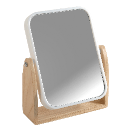 SCANDI SENSEA STANDING MAGNIFYING MIRROR WHITE PLASTIC WOOD