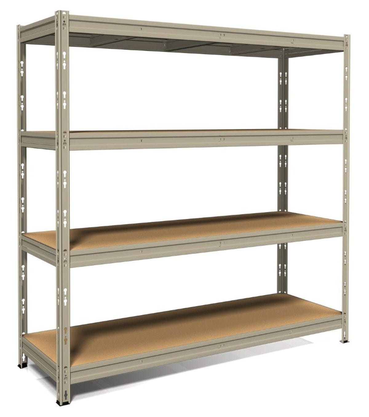 Bricocenter SHELF MINIRACK WOOD METAL W180 D60 H180CM LOAD CAPACITY 300KG 4 INTERLOCKING SHELVES GREY