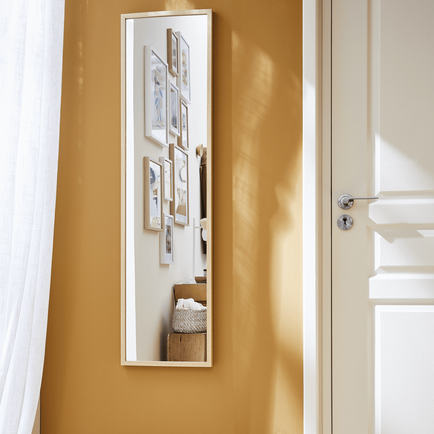 Milo white mirror, 30 x 120 cm