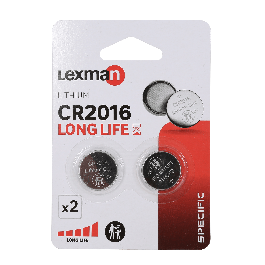 2 CR2016 LITHIUM LEXMAN BATTERIES