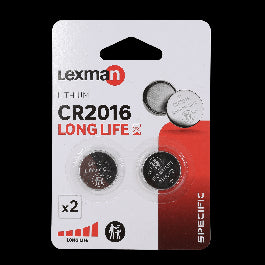 2 CR2016 LITHIUM LEXMAN BATTERIES