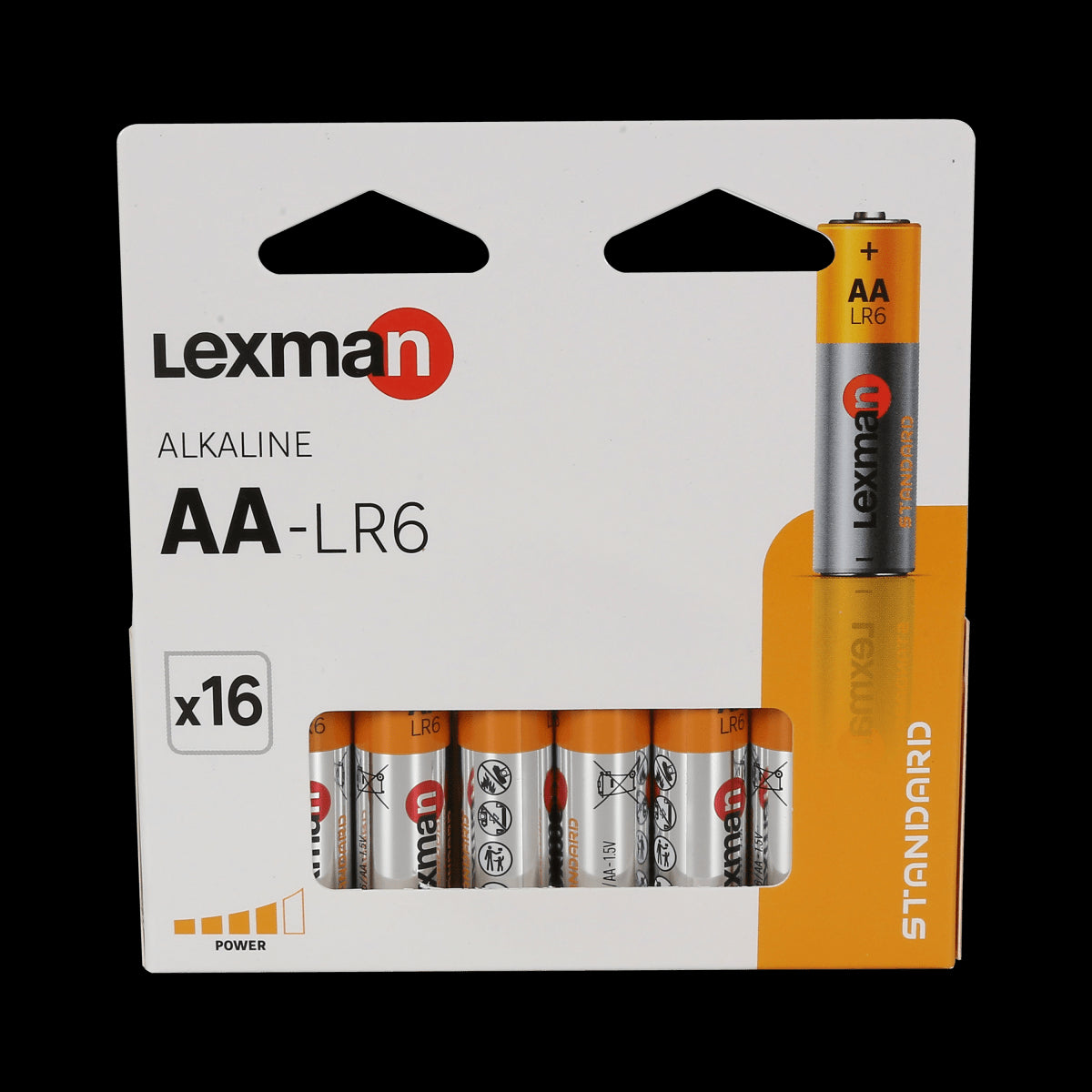 AA ALKALINE BATTERIES 16 PCS STANDARD