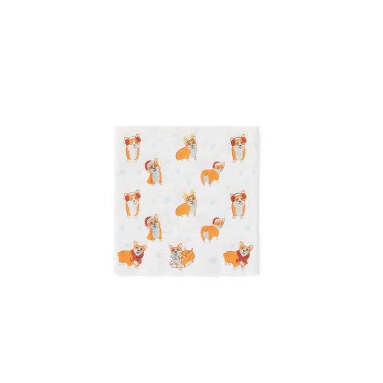 Casa X-MAS CORGIES 20 NAPKINS 25X25