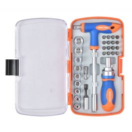 RATCHET SCREWDRIVER+BITS DEXTER 29 PCS