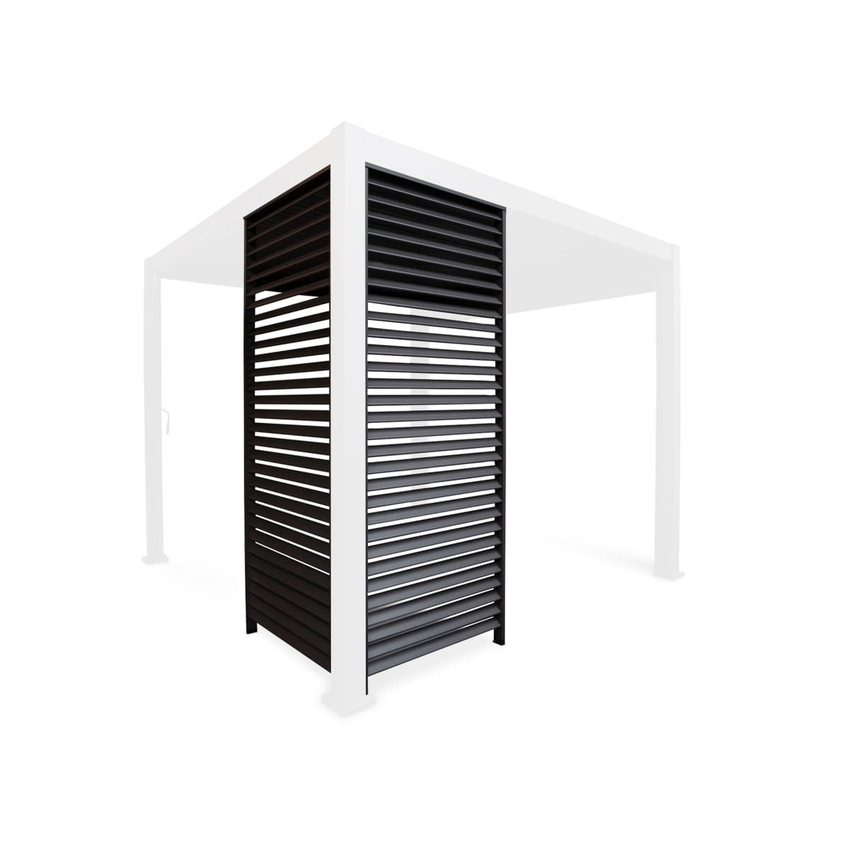 Bricocenter NATERIAL MODUS ALUMINUM SLATTED SIDE WALL 1.13M DARK GRAY