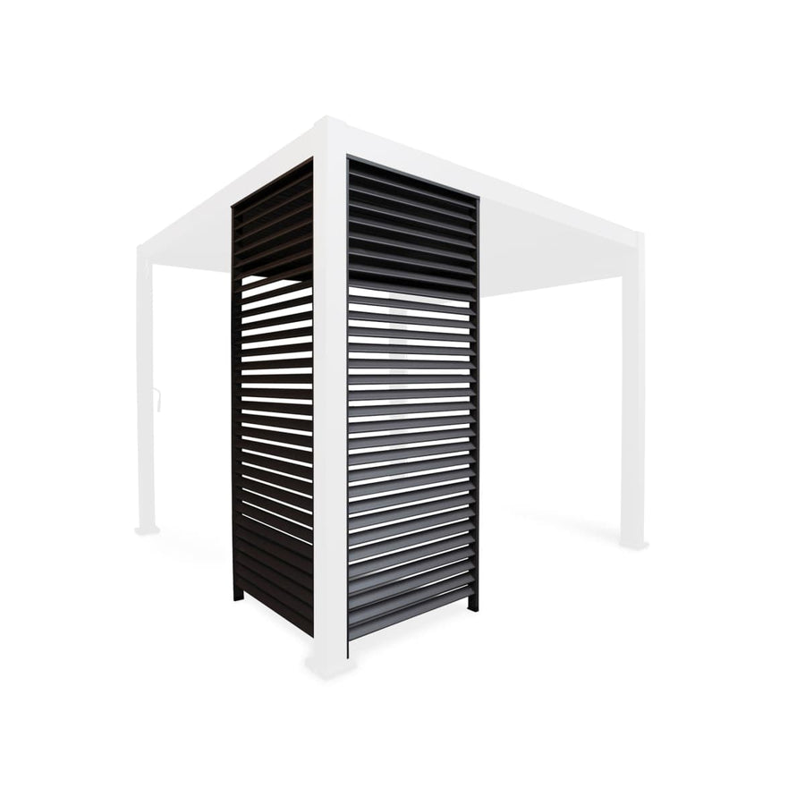 Bricocenter NATERIAL MODUS ALUMINUM SLATTED SIDE WALL 1.13M DARK GRAY