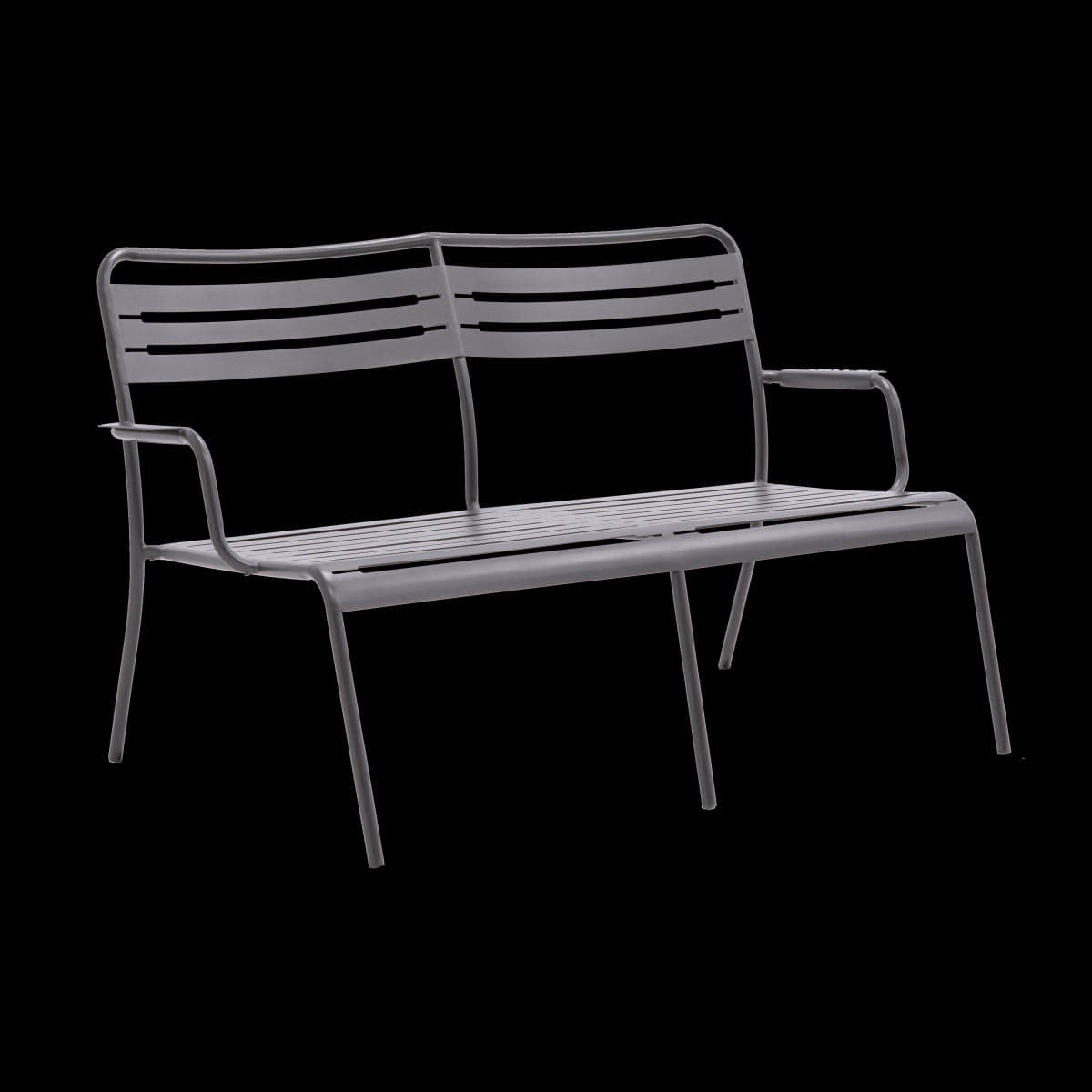 Bricocenter DIVANO 2 POSTI CAFE II ACCIAIO 120.5X71.5X71.5 CM SENZA CUSCINI ANTRACITE