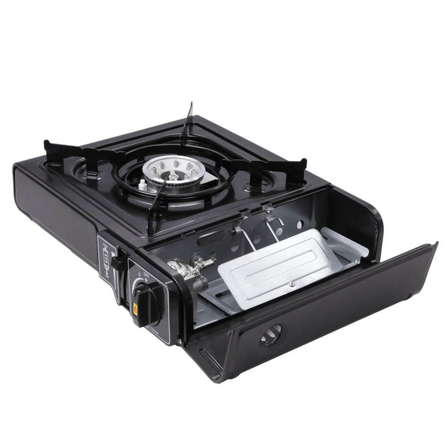 CAMPING CASE STOVE NATERIAL NOMI 1.9KW FOR GAS CARTRIDGE DIM. 28.5X33X8.8
