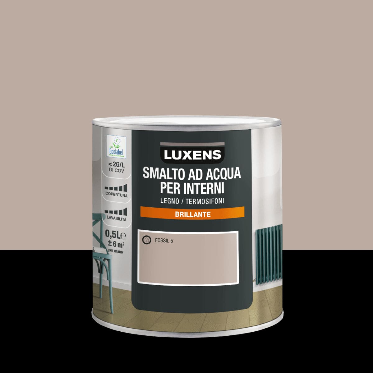 Bricocenter FOSSIL 5 BRILLIANT LUXENS INTERIOR WATER GLAZE 500ML