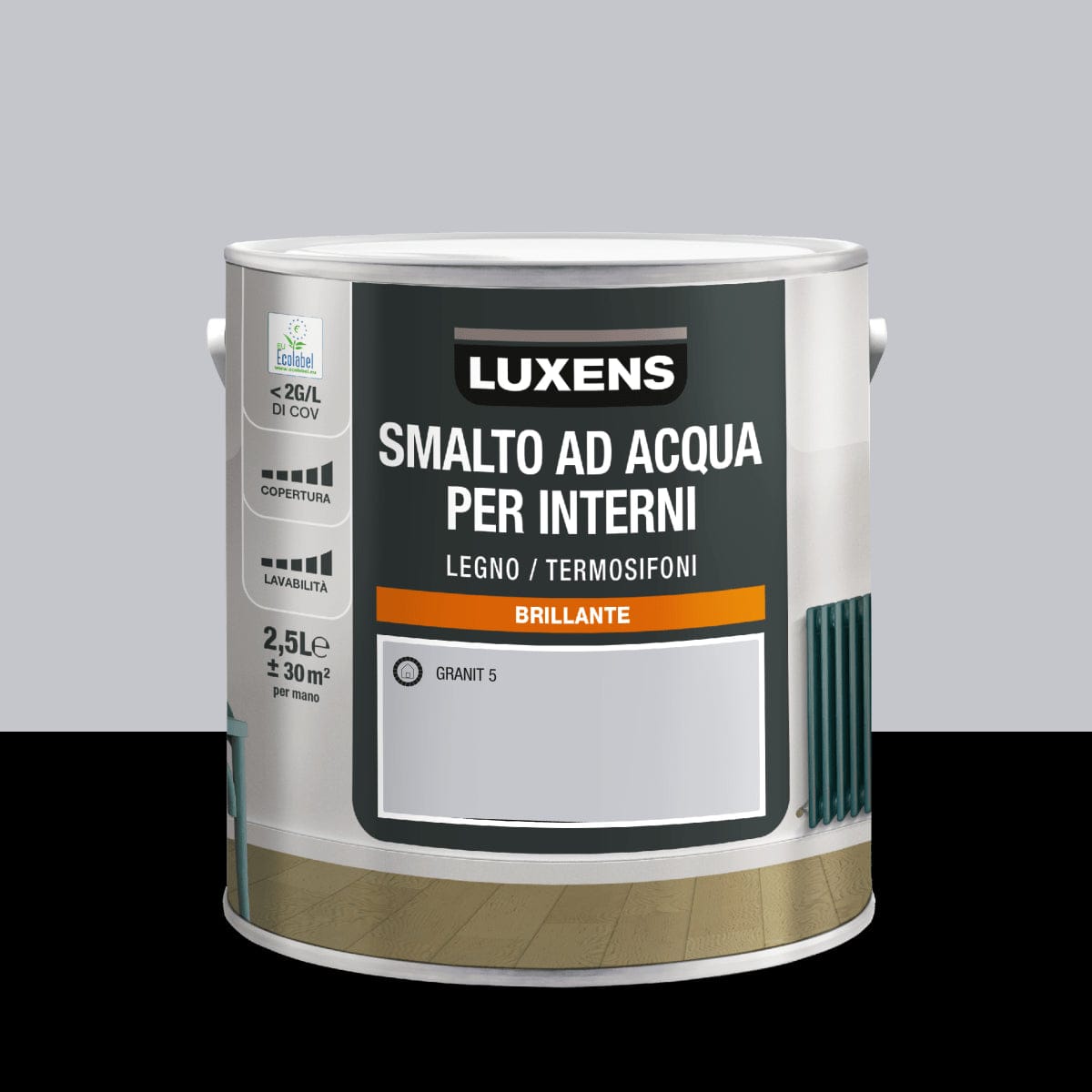 Bricocenter LUXENS GRANIT 5 BRILLIANT 2.5 L WATER-BASED INTERIOR ENAMEL