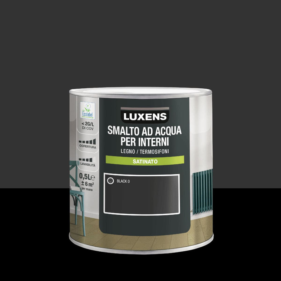 Bricocenter LUXENS SATIN BLACK INTERIOR ENAMEL 500 ML