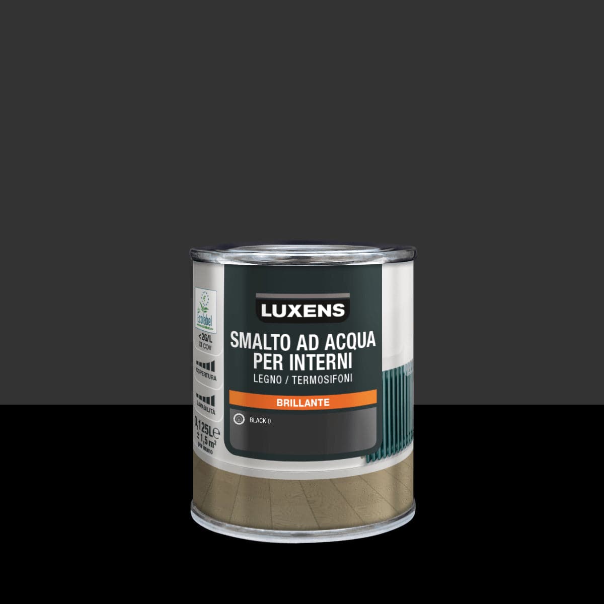 Bricocenter LUXENS SHINY BLACK INTERIOR ENAMEL 125 ML