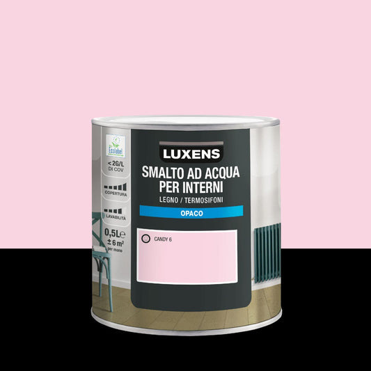 Bricocenter CANDY 6 MATTE INTERIOR WATER GLAZE LUXENS 500 ML