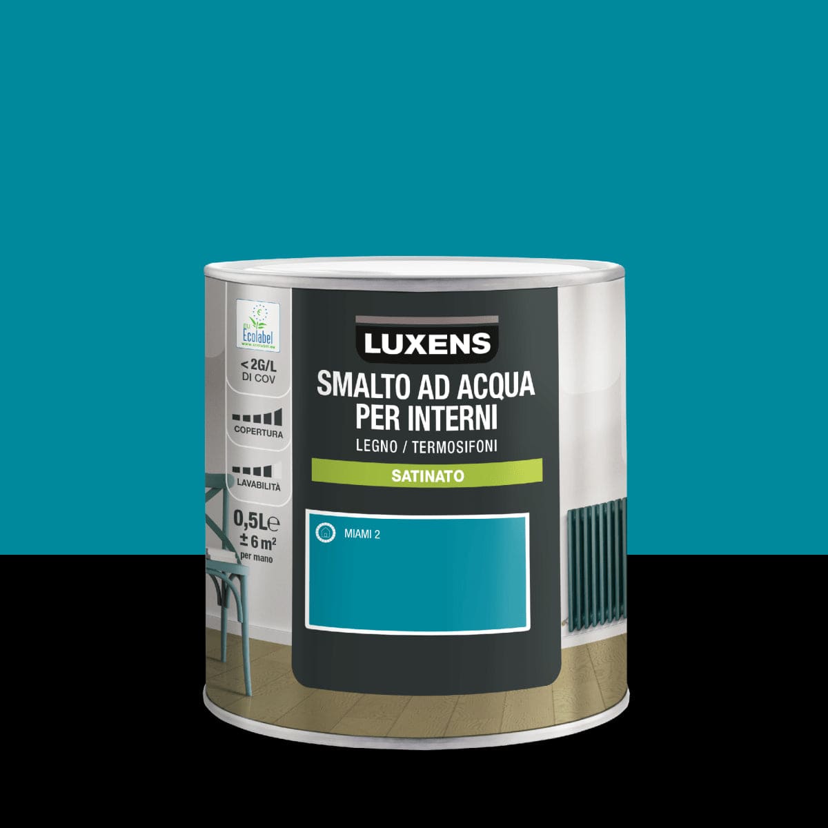 Bricocenter INTERIOR MIAMI 2 SATIN WATER GLAZE LUXENS 500ML
