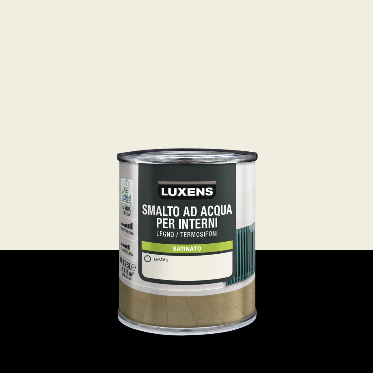 Bricocenter LUXENS CREAM 5 SATIN INTERIOR ENAMEL 125 ML