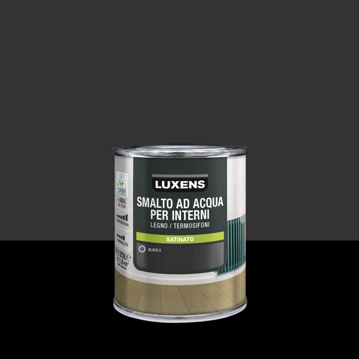 Bricocenter LUXENS BLACK SATIN INTERIOR ENAMEL 125 ML