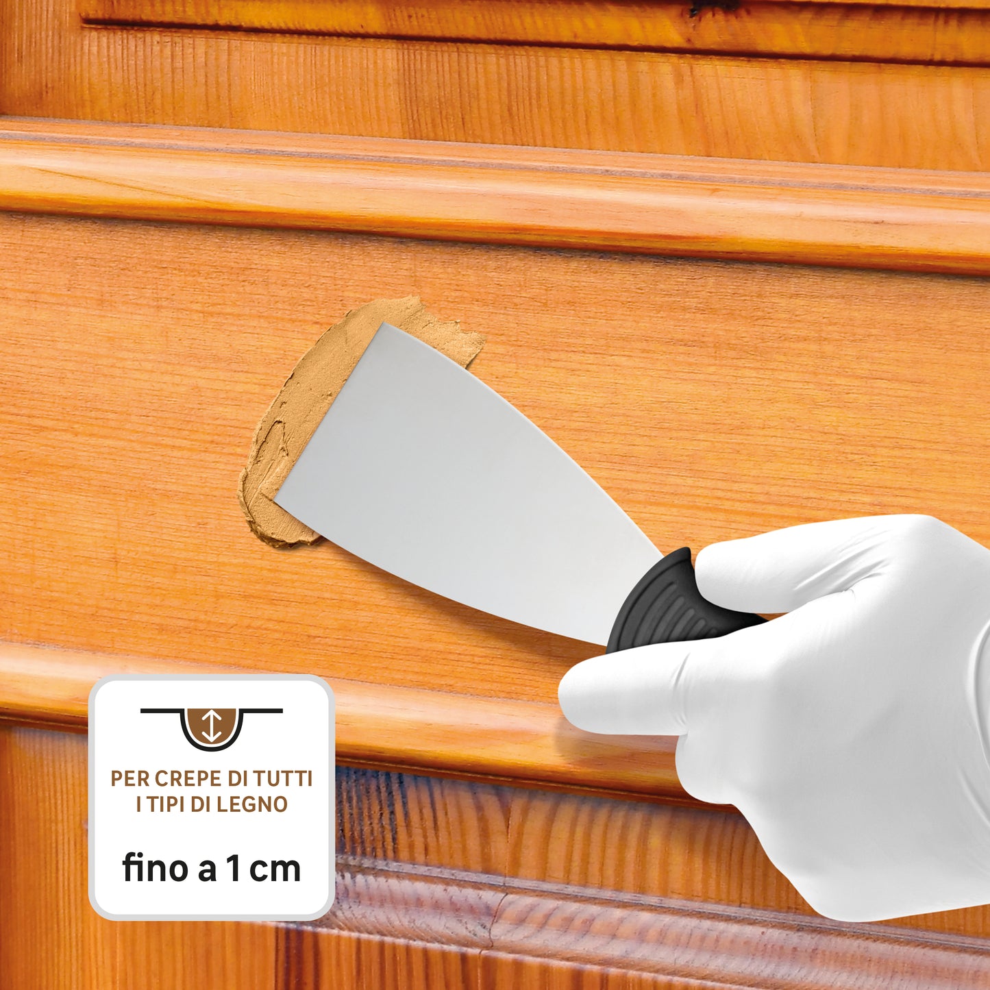 STUCCO PER LEGNO NOCE CHIARO IN PASTA AXTON 1 KG