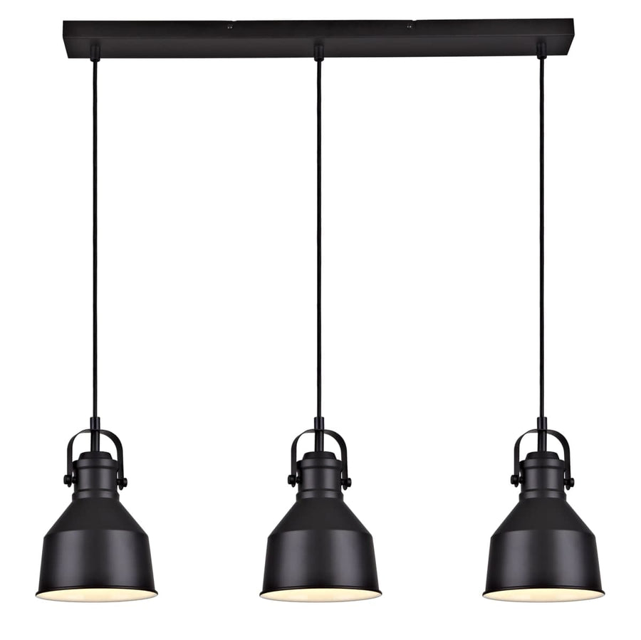 Bricocenter EZIO BLACK METAL CHANDELIER 76X15.5X12CM 3XE27=60W