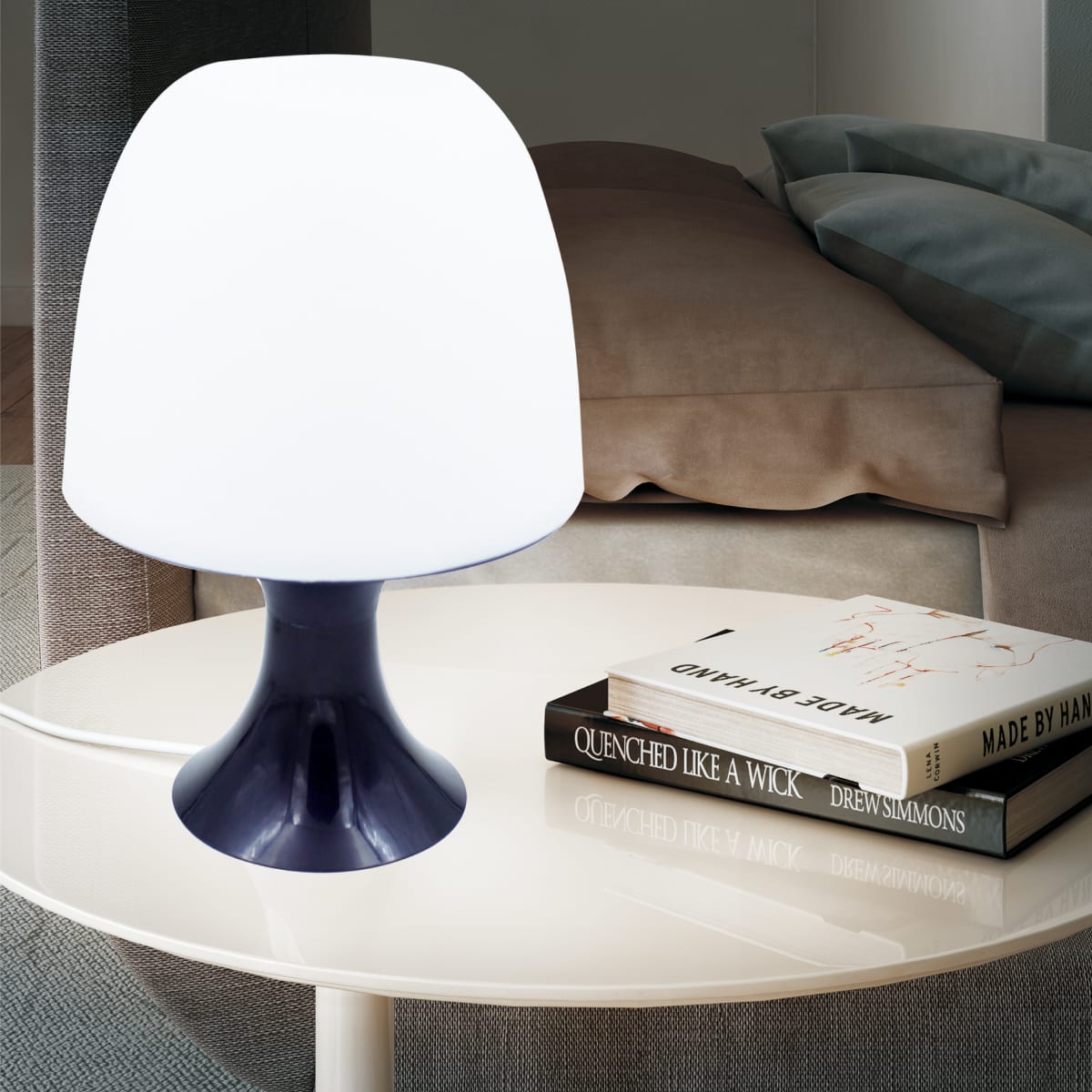 GUACAMOLE TABLE LAMP WHITE AND BLUE H24 LED 2.5W