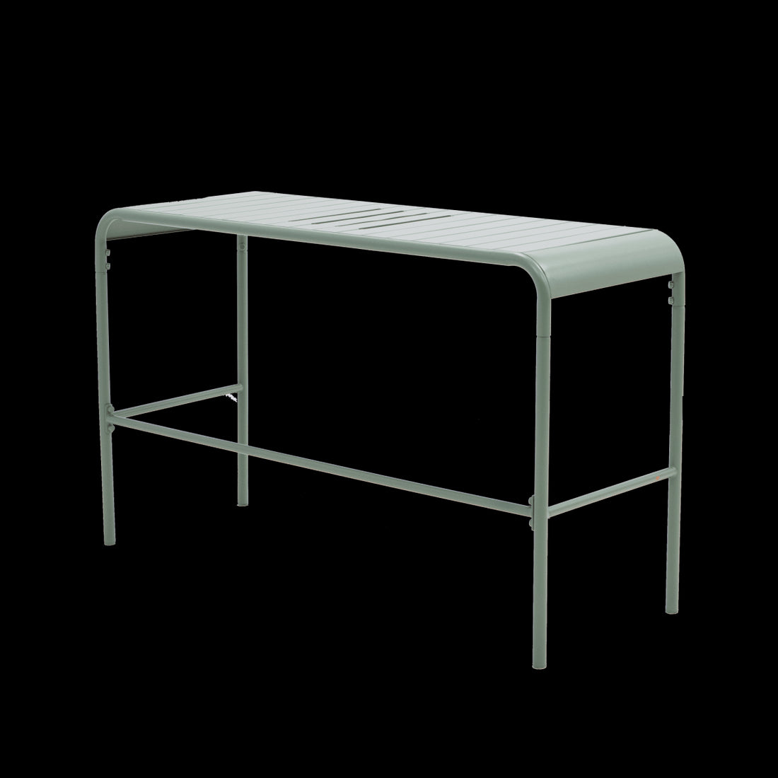 CAFE II 120X45 FIXED BALCONY TABLE 2-4 PLACES STEEL GREEN
