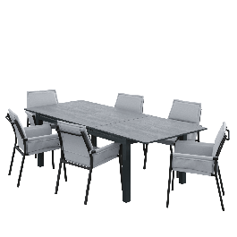 NATERIAL ODYSSEA PREMIUM 6/8 PLACE EXTENSION TABLE 180/240X100X75 ANTHRACITE