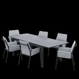 NATERIAL ODYSSEA PREMIUM 6/8 PLACE EXTENSION TABLE 180/240X100X75 ANTHRACITE