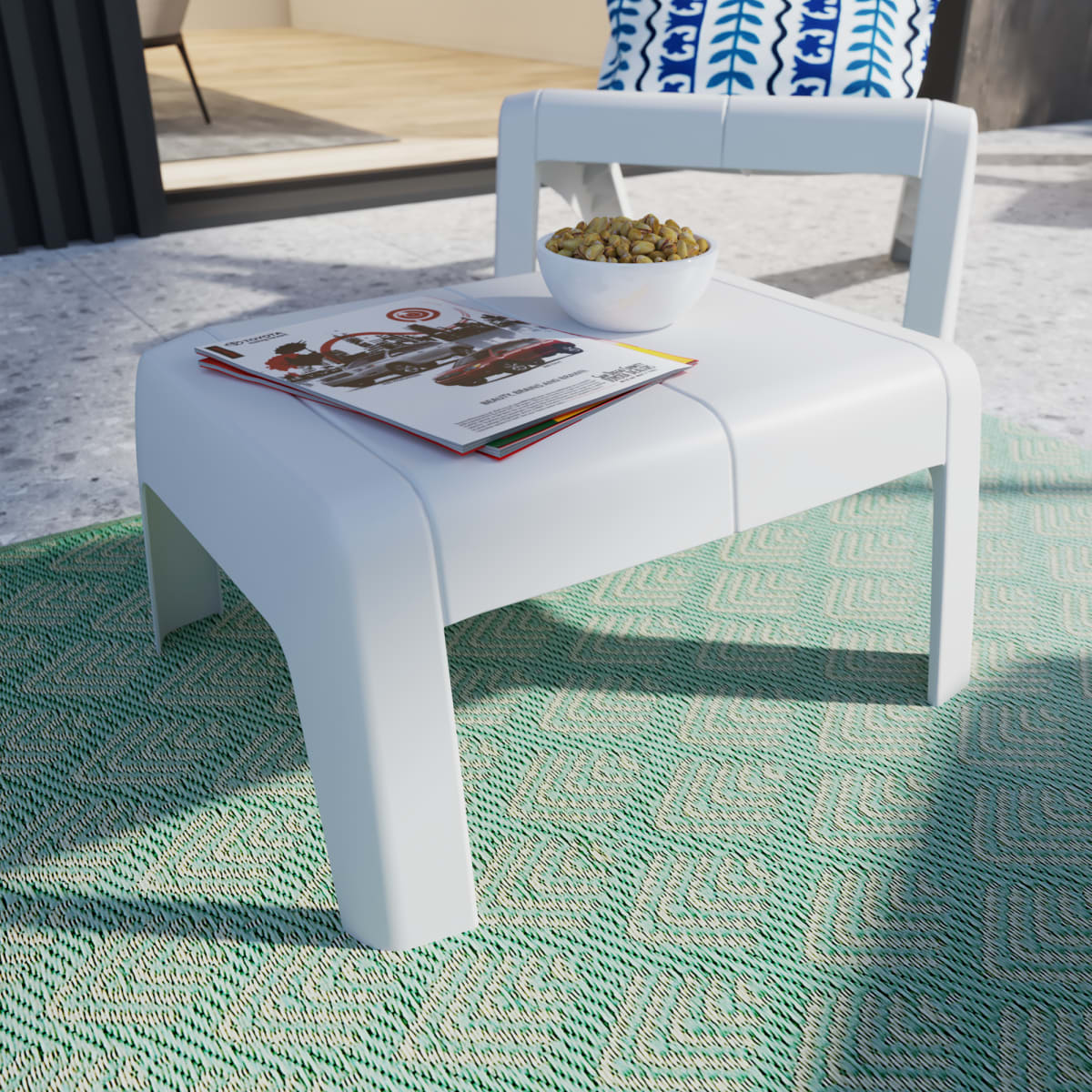 LOW HALIOS NATERIAL WHITE COFFEE TABLE