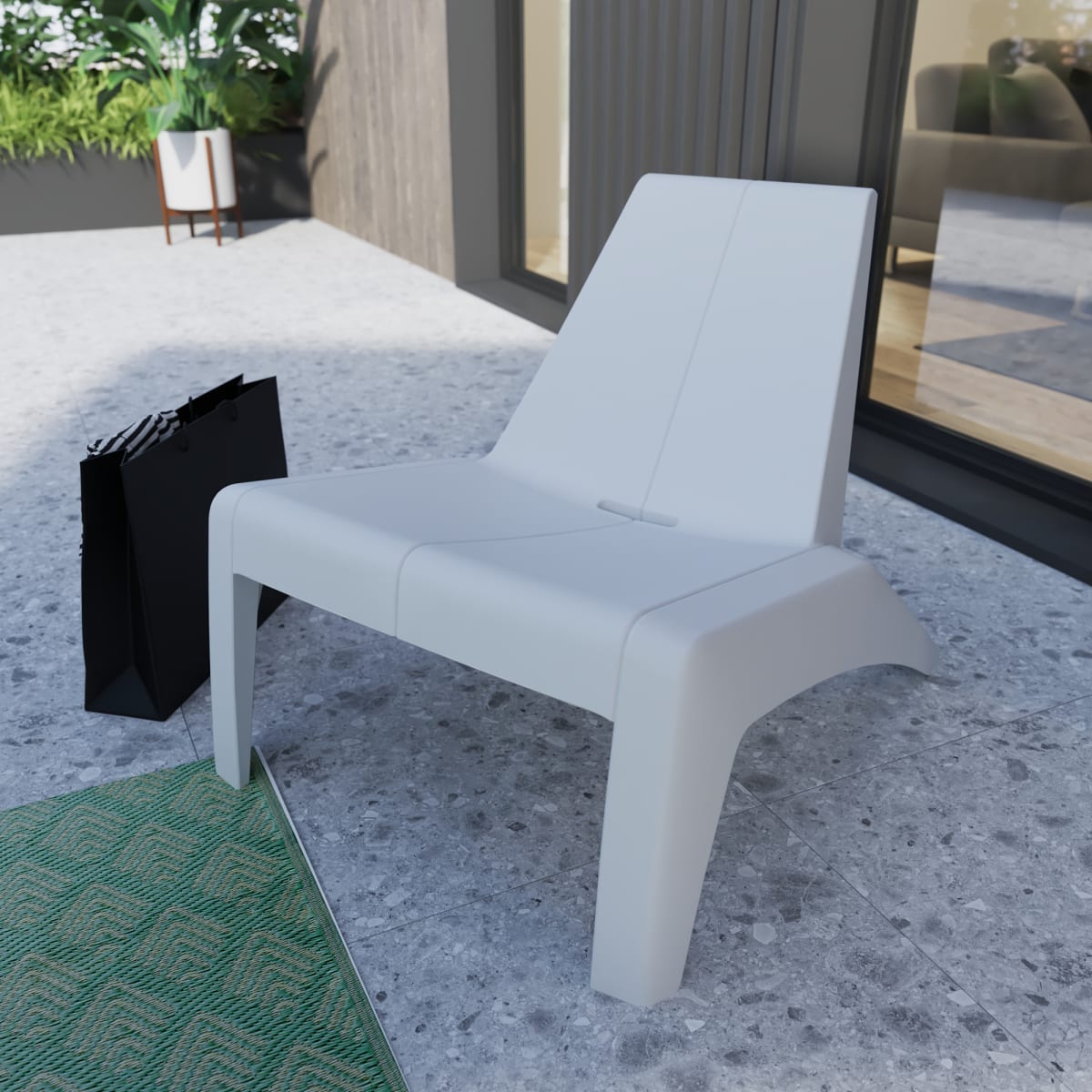 HALIOS RELAX NATERIAL WHITE ARMCHAIR