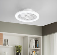 CEILING LIGHT WITH FAN ETESIA WHITE D49 CM LED 30W CCT WITH REMOTE CONTROL
