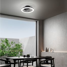 CEILING LIGHT WITH FAN ETESIA BLACK D49 CM LED 30W CCT WITH REMOTE CONTROL