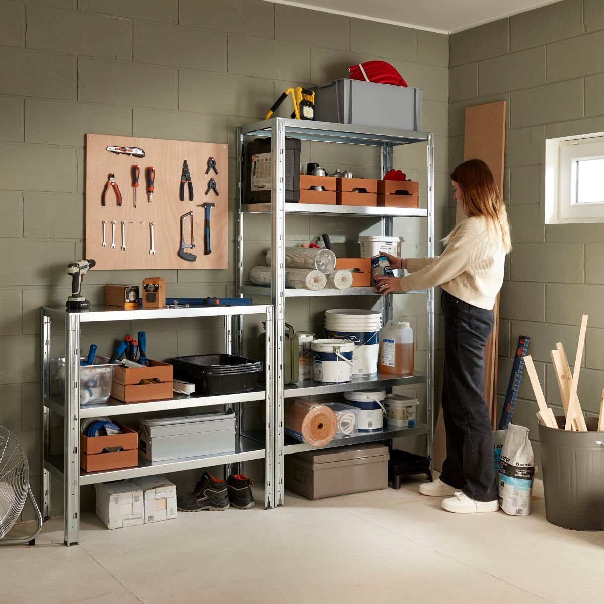 L100xP40xH188CM 5-SIZED METAL SLIDING SHEET RACK 200KG CAPACITY