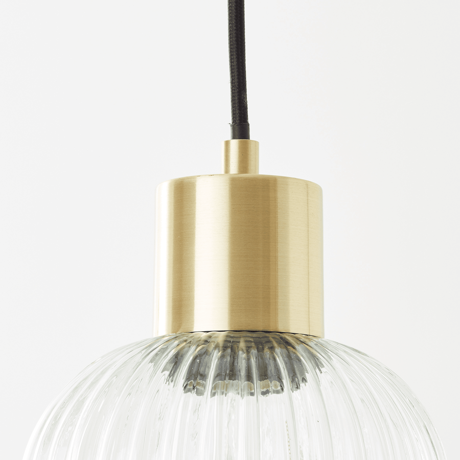 Dipsy glass and metal gold chandelier d14 cm e27