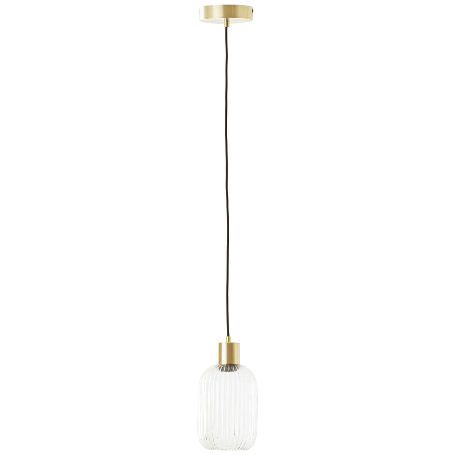 Dipsy glass and metal gold chandelier d14 cm e27