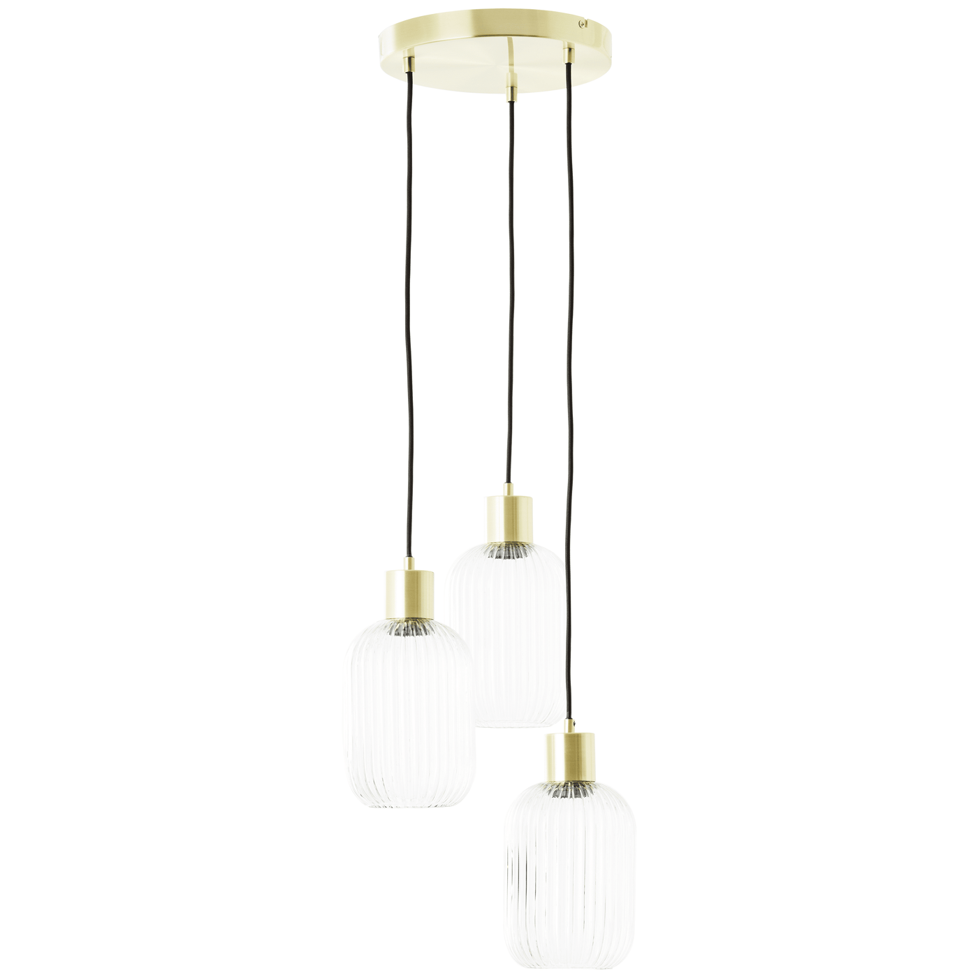 DIPSY GLASS AND GOLD METAL CHANDELIER D25