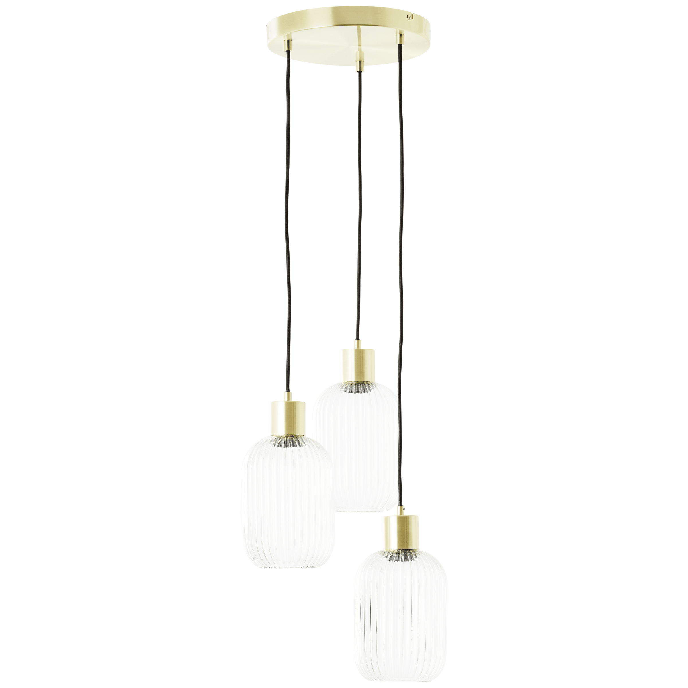 DIPSY GLASS AND GOLD METAL CHANDELIER D25