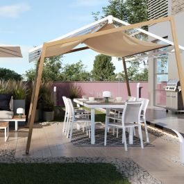 GAZEBO CHALET NATERIAL OXIA 4X3X4 ALUMINUM AND STEEL POLYESTER 160GR