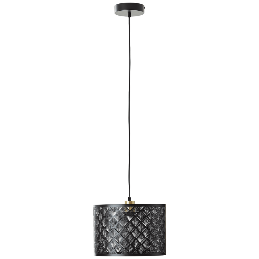 Galati black metal chandelier d30 cm e27