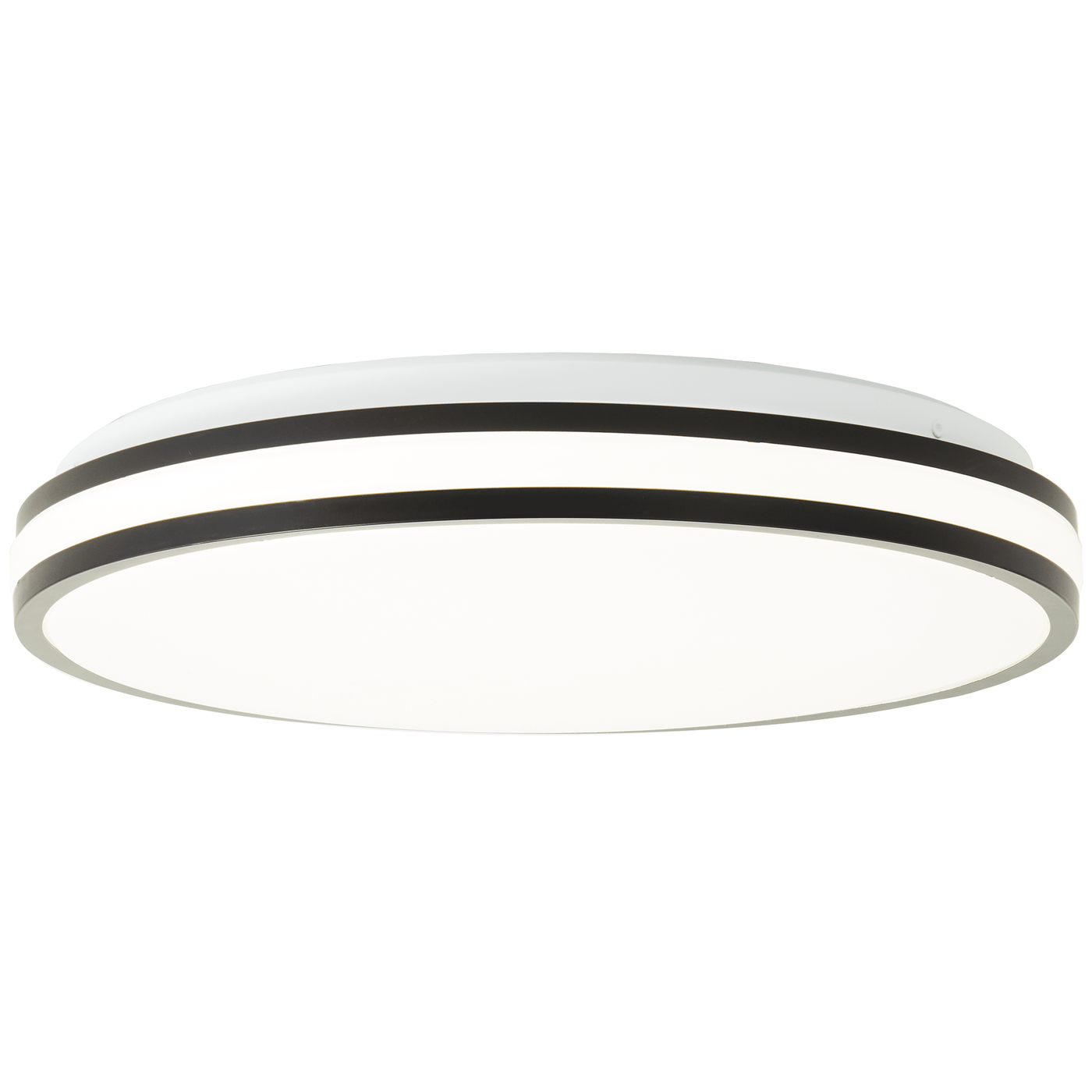 Kosta ceiling light, black and white metal, 40 cm diameter, LED, CCT, dimmable