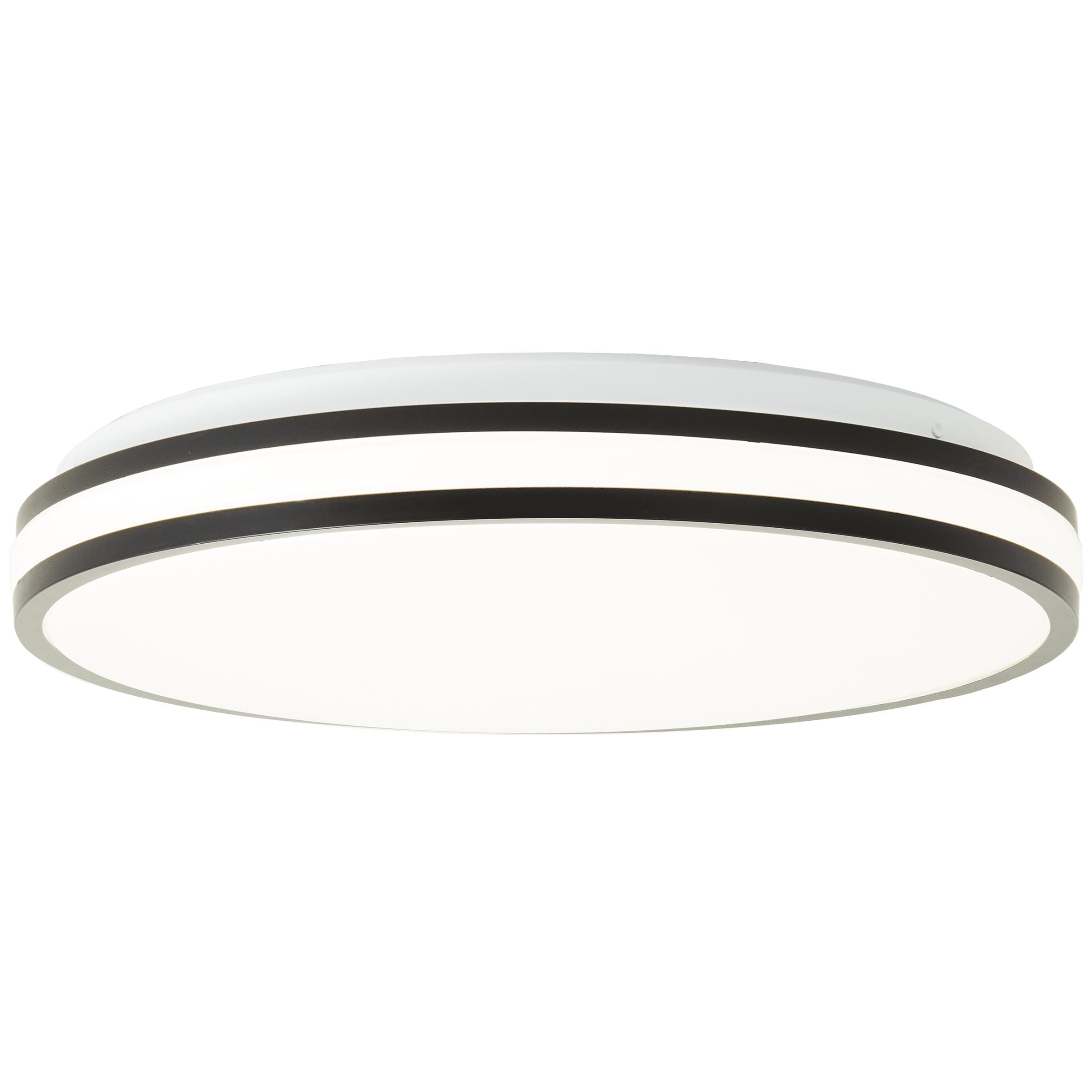 Kosta ceiling light, black and white metal, 40 cm diameter, LED, CCT, dimmable