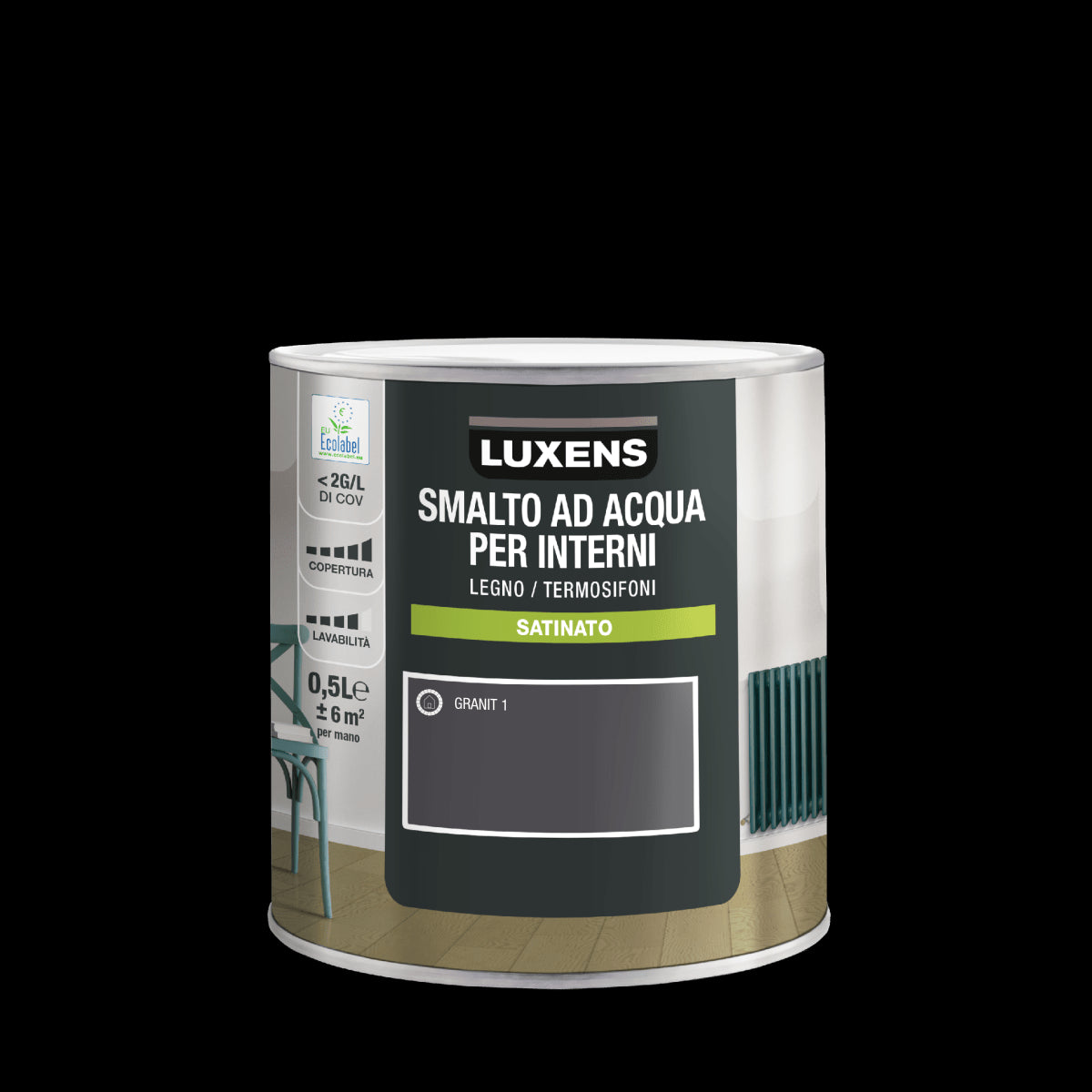 LUXENS GRANIT 1 SATIN INTERIOR ENAMEL 500 ML