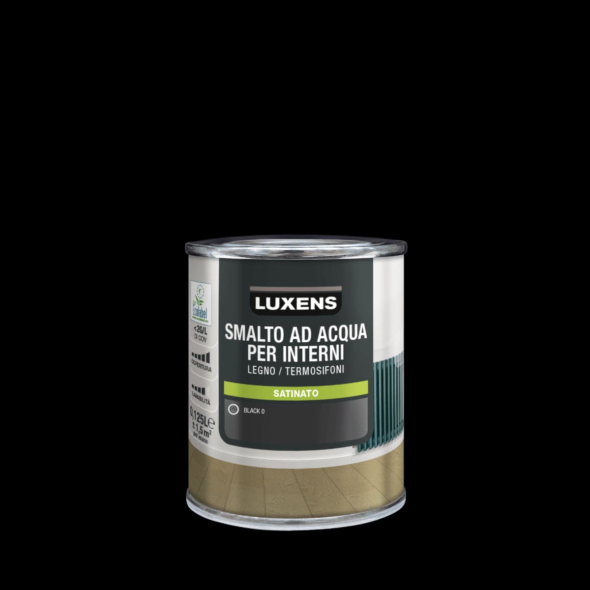 Bricocenter LUXENS BLACK SATIN INTERIOR ENAMEL 125 ML