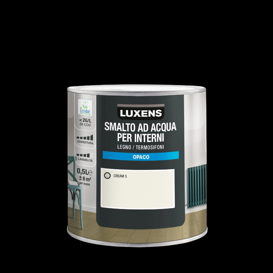 Bricocenter LUXENS CREAM 5 MATT INTERIOR WATER ENAMEL 500 ML