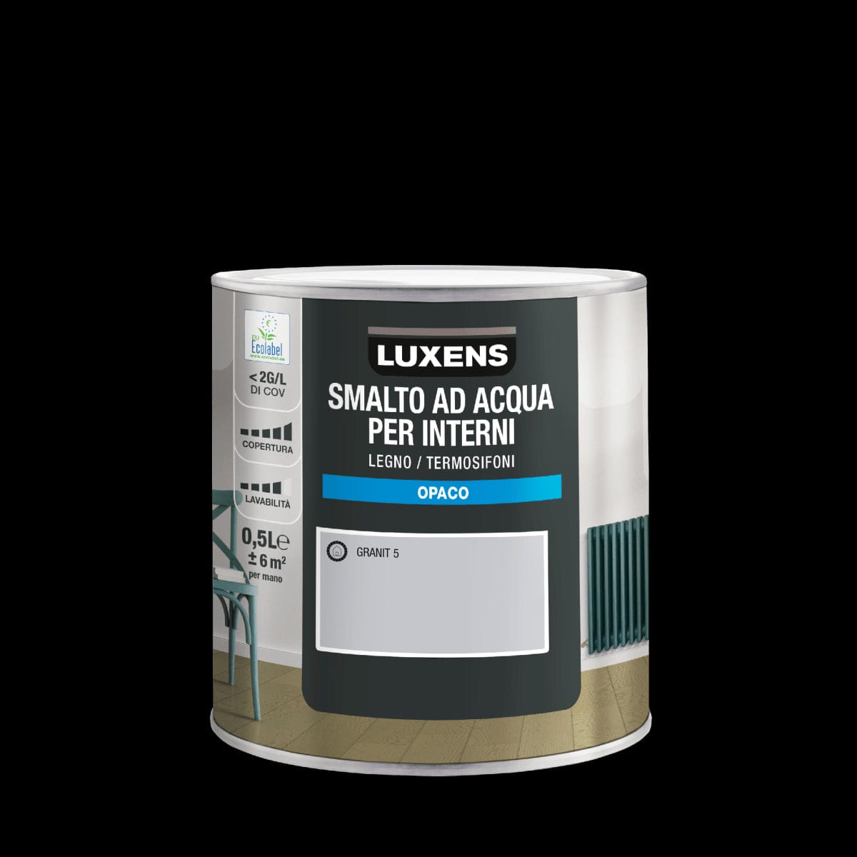 Bricocenter LUXENS WATER-BASED INTERIOR ENAMEL GRANIT 5 MATT 500 ML