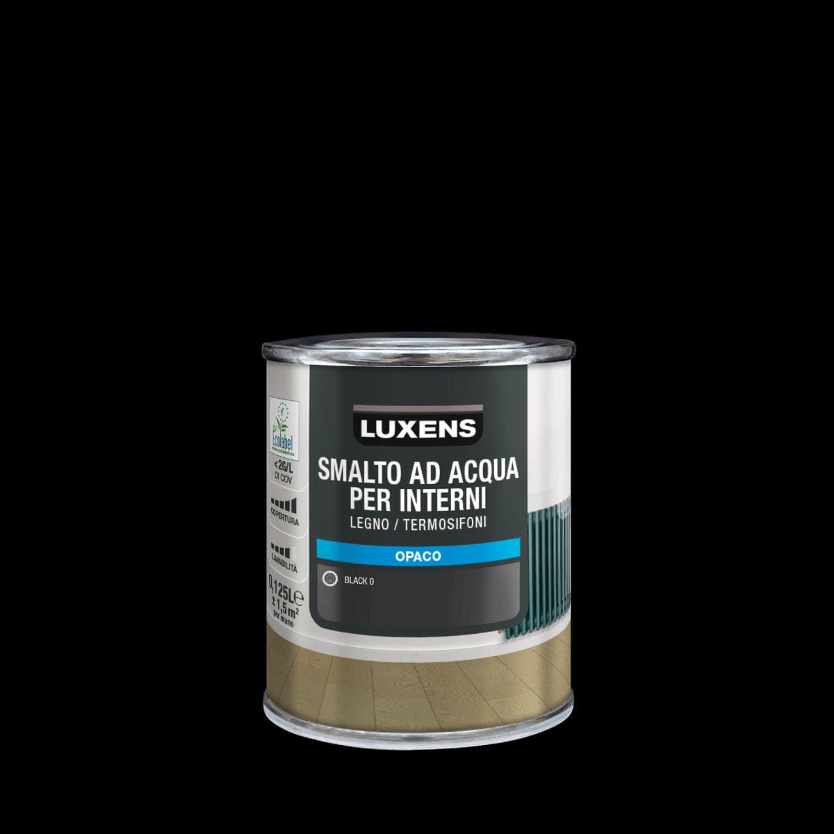 Bricocenter LUXENS BLACK MATT INTERIOR WATER ENAMEL 125 ML