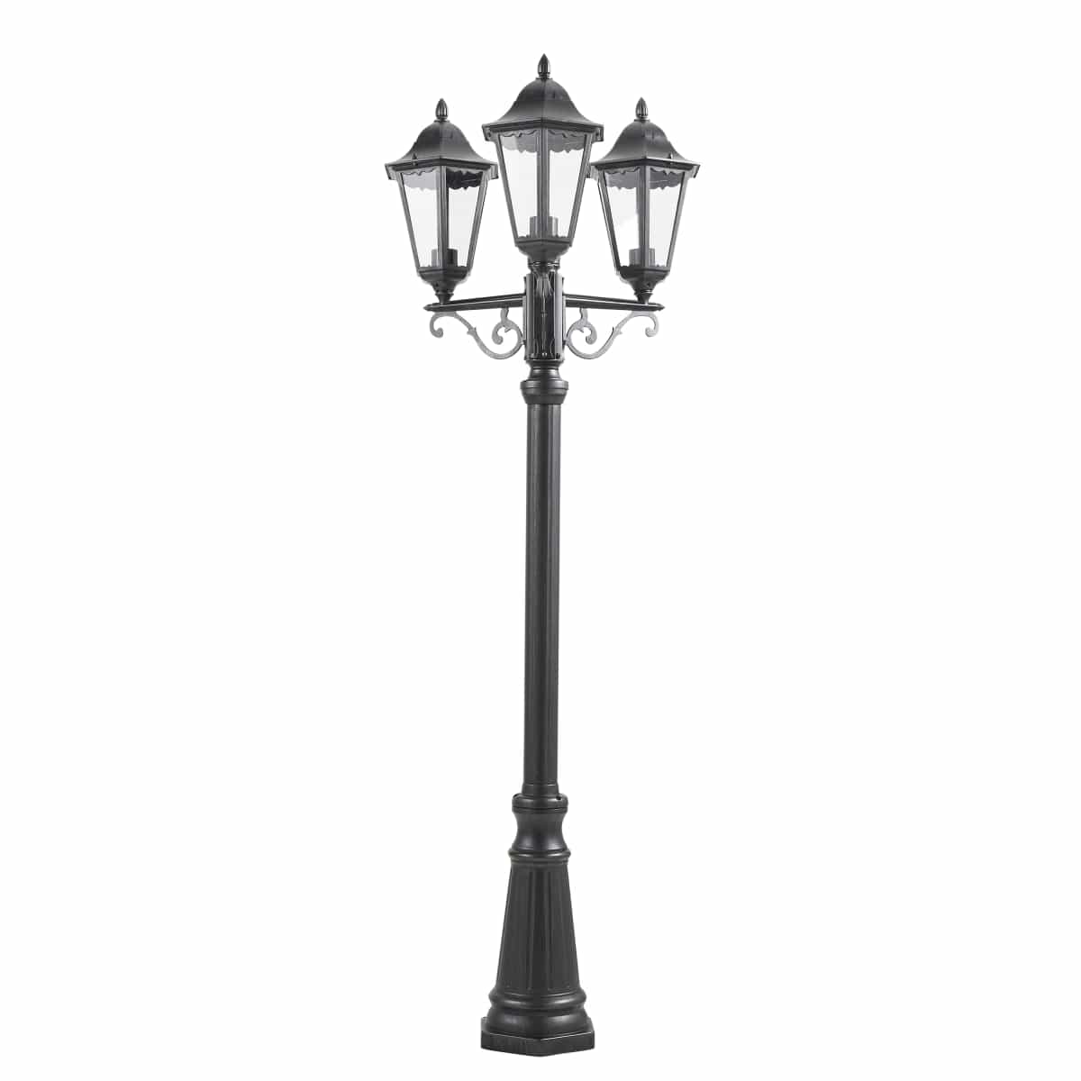 Bricocenter LAMPIONE MONZA ALLUMINIO NERO H225CM 3XE27=100W IP44