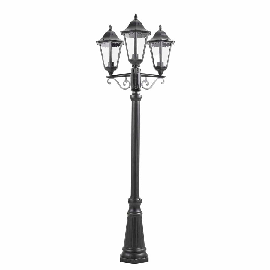 Bricocenter LAMPIONE MONZA ALLUMINIO NERO H225CM 3XE27=100W IP44