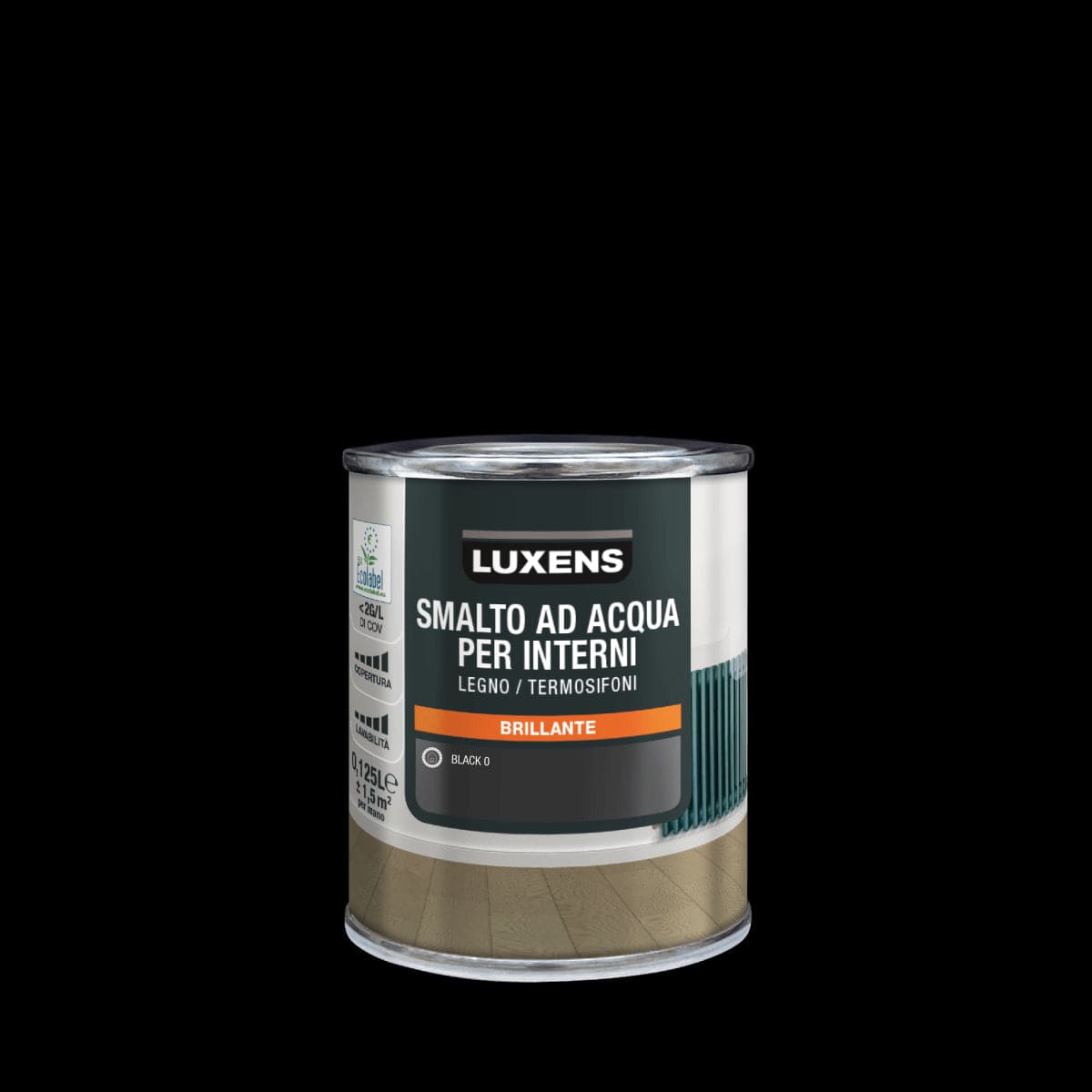 Bricocenter LUXENS SHINY BLACK INTERIOR ENAMEL 125 ML